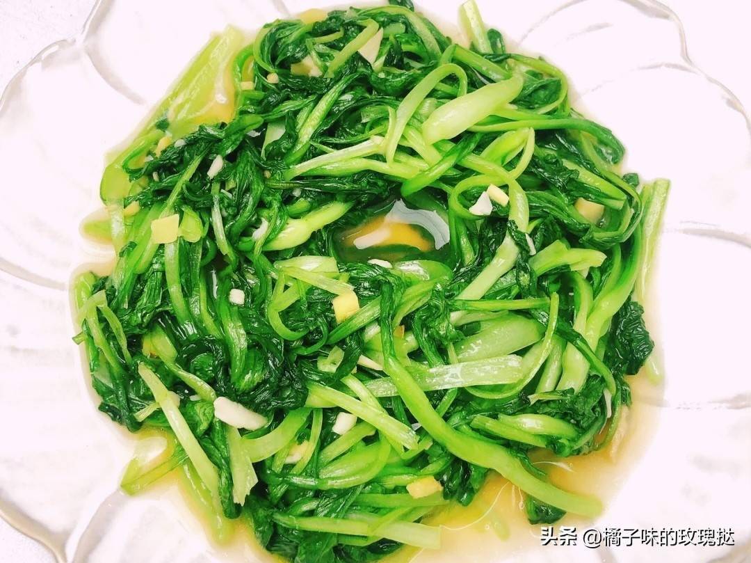 5分钟搞定的绿色素菜小炒清炒红薯叶清炒鸡毛菜清炒空心菜