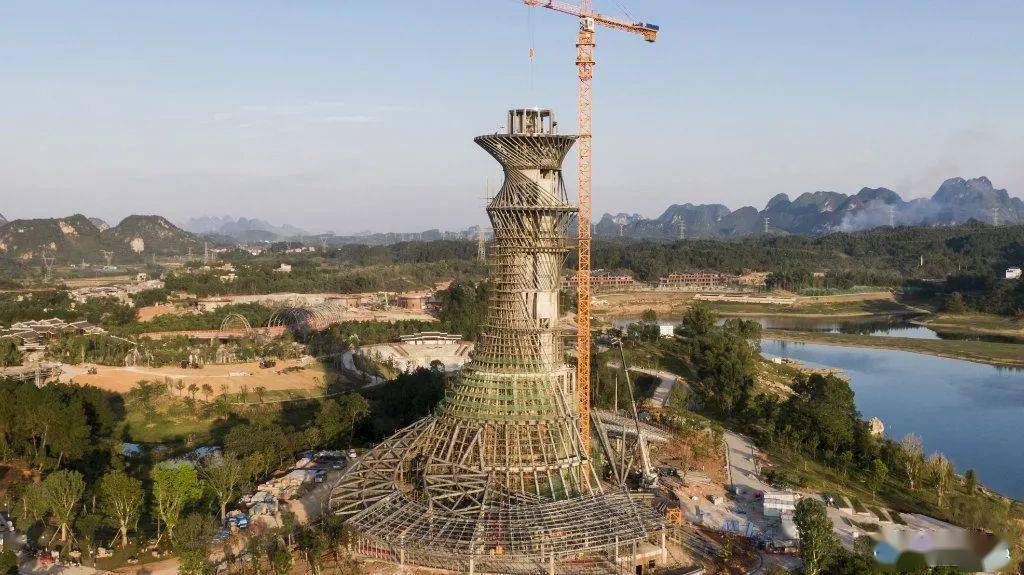 最新航拍宜州园博园已经建成这样了啵还有金山大道