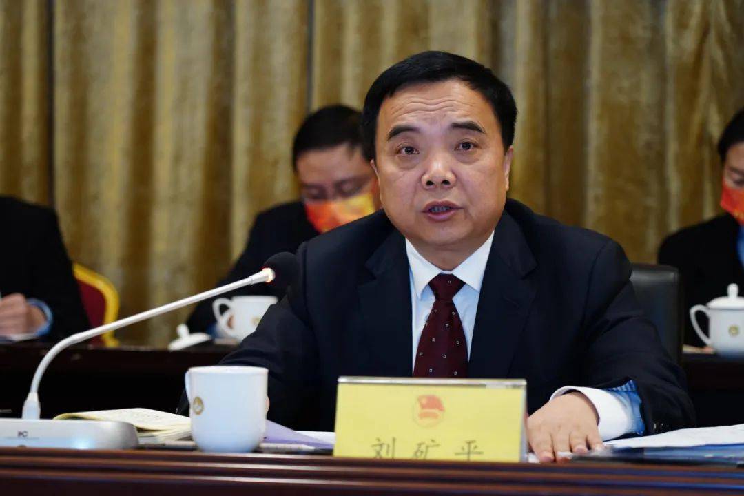 县委书记刘矿平做重要讲话.