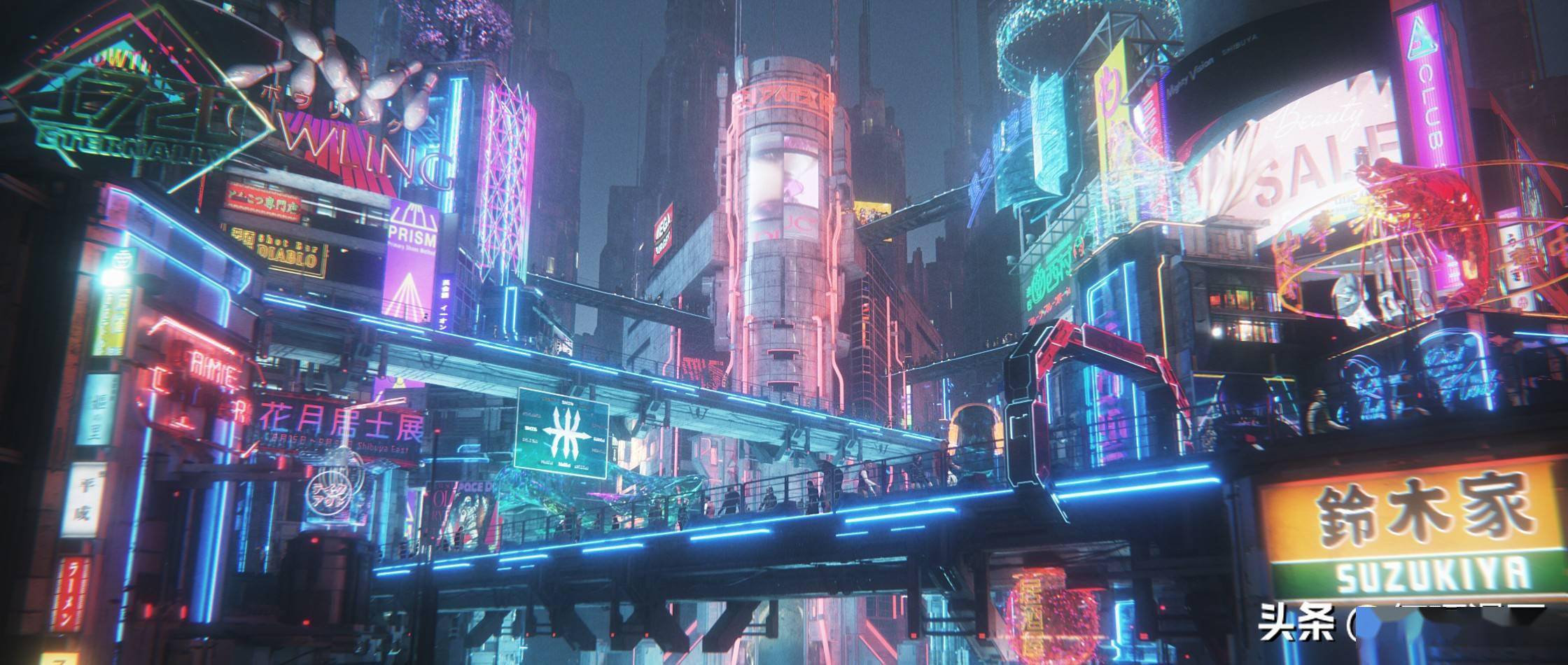 非常棒的一组"赛博朋克"插画作品!你喜欢这样的未来世界吗?