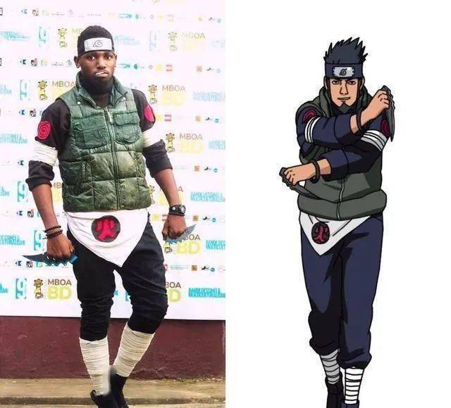 火影忍者真人cos欣赏雏田神还原黑人版阿斯玛