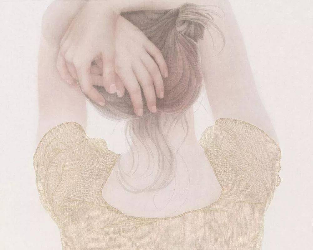 繁乱的线条和淡淡的色彩徐华翎工笔人物