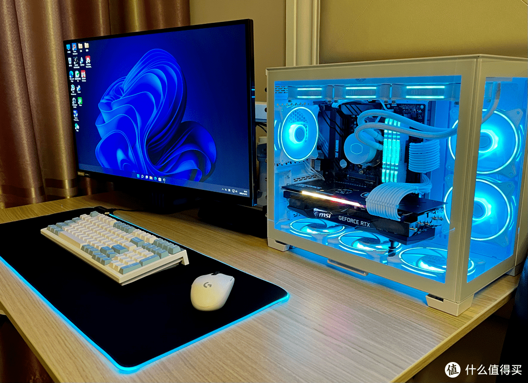 装机分享:种草联力包豪斯mini机箱,光污染装机环境颜值爆表_风扇