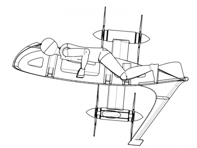 老外打造奇葩电动“飞碟”！乘客只能趴着，每小时飞257公里...