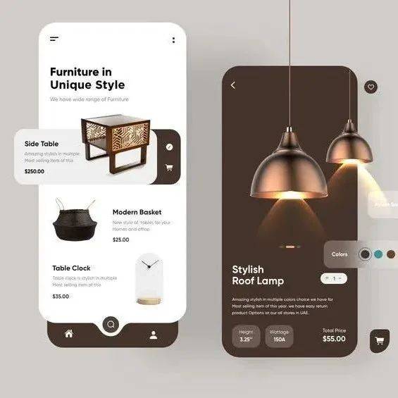 设计灵感:12 组家具产品电商 APP 设计_by