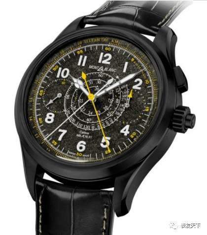替你吸收负能量:montblanc 1858系列追针计时腕表黑曜石限量款100
