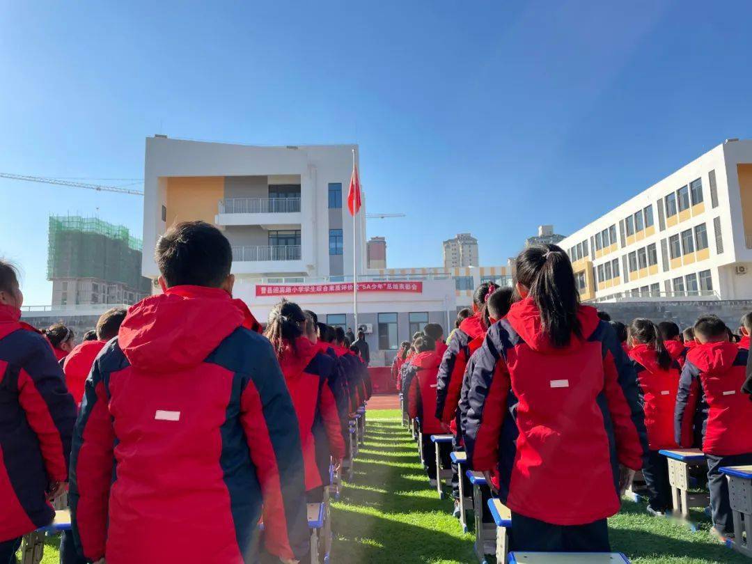 誉5a少年展迎宾风采曹县迎宾路小学学生综合素质评价总结会