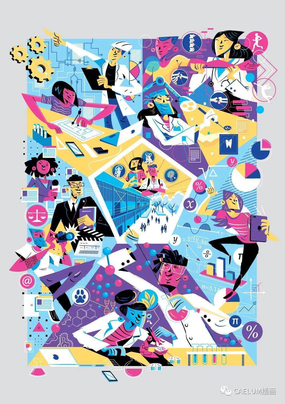 他山之石·艺‖ 张力十足的商业插画视觉,充满创意的人物形象设计