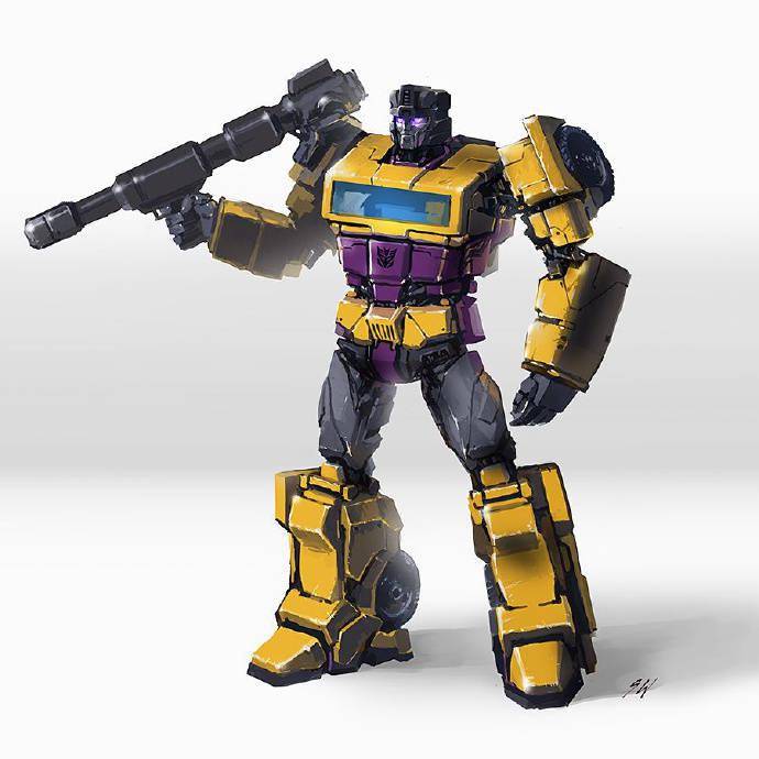 接下来是g1动画中混天豹和它的组合成员插画,合体造型就不用说了,非常