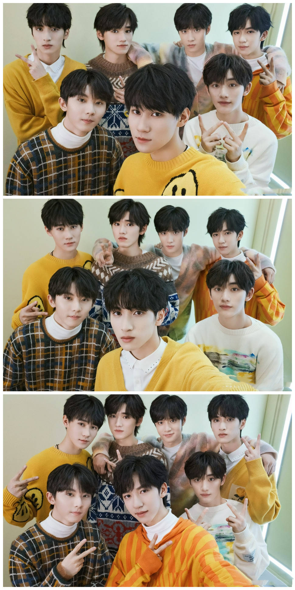 时代少年团晒合照庆祝出道两周年,轮流站c位,挑战李飞的制度?