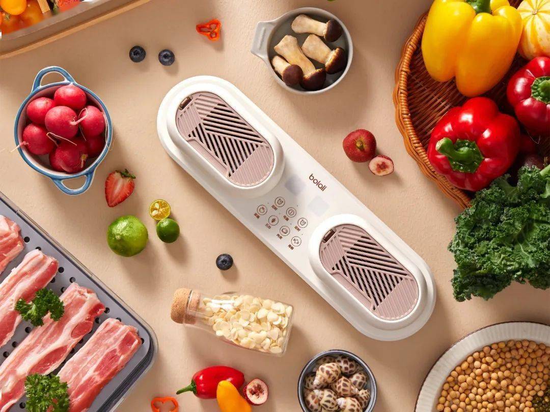 双仓清洗、无线使用，这个果蔬清洗机，能洗掉看不见的农残