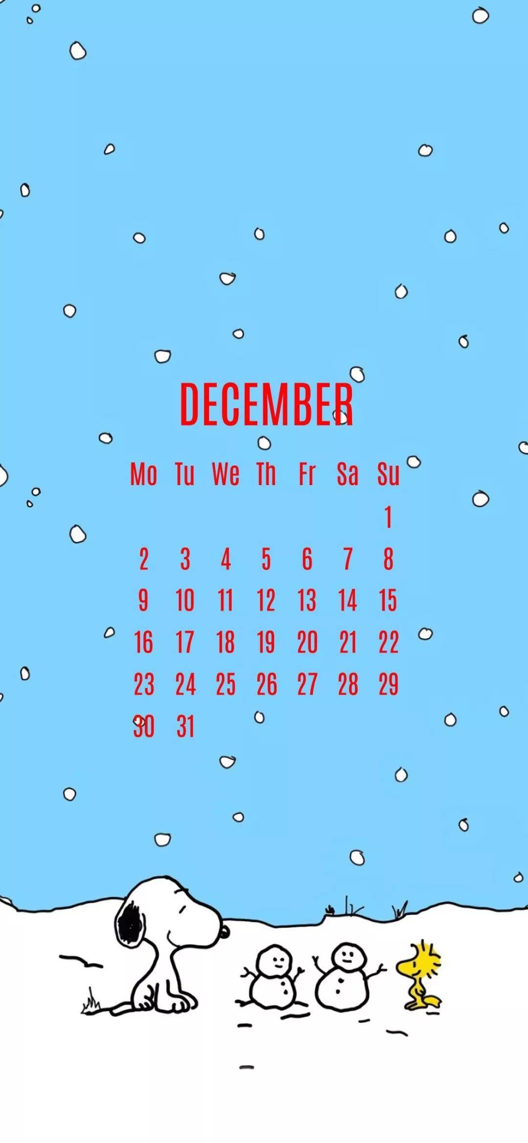 壁纸|12月日历壁纸