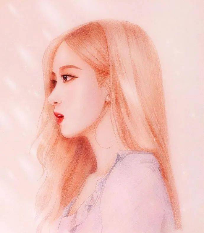 唯美彩铅人物手绘