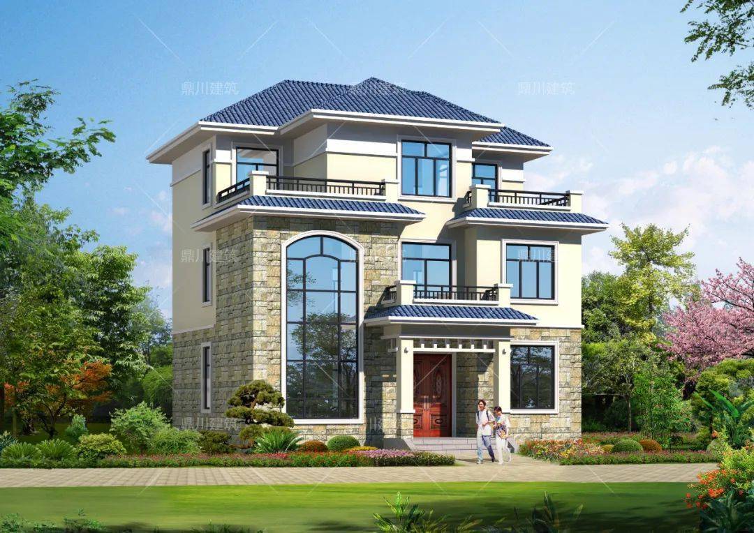 精选4款三层农村别墅耐看又实用建在农村显身份有面子