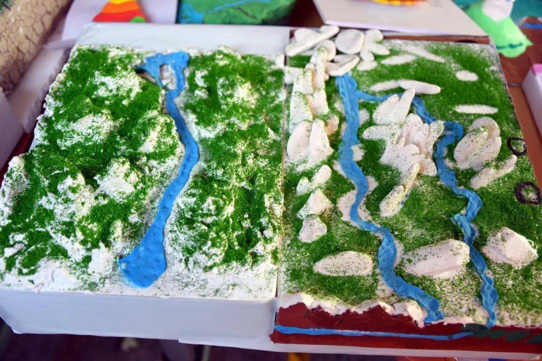 "指掌山河"做模型,结伴畅游地理园:杨村一中地理创意实践_活动_地貌