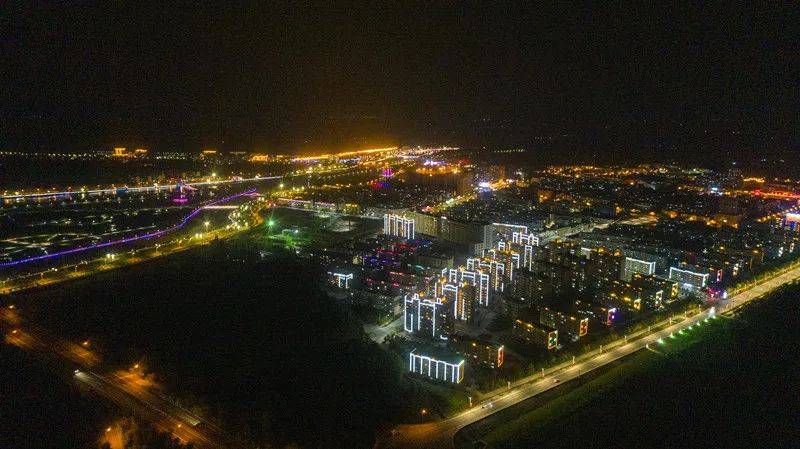 影像博州华灯初上精河夜景美如画