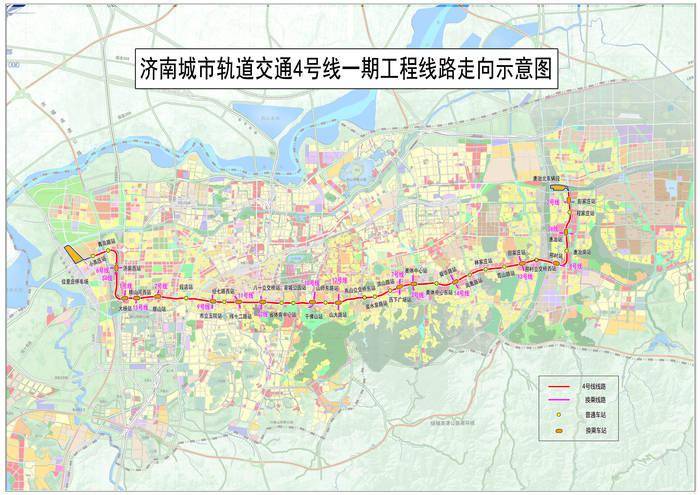 济南轨道交通四号线2021年3月陆续开工建设,其中经十路沿线设站26座
