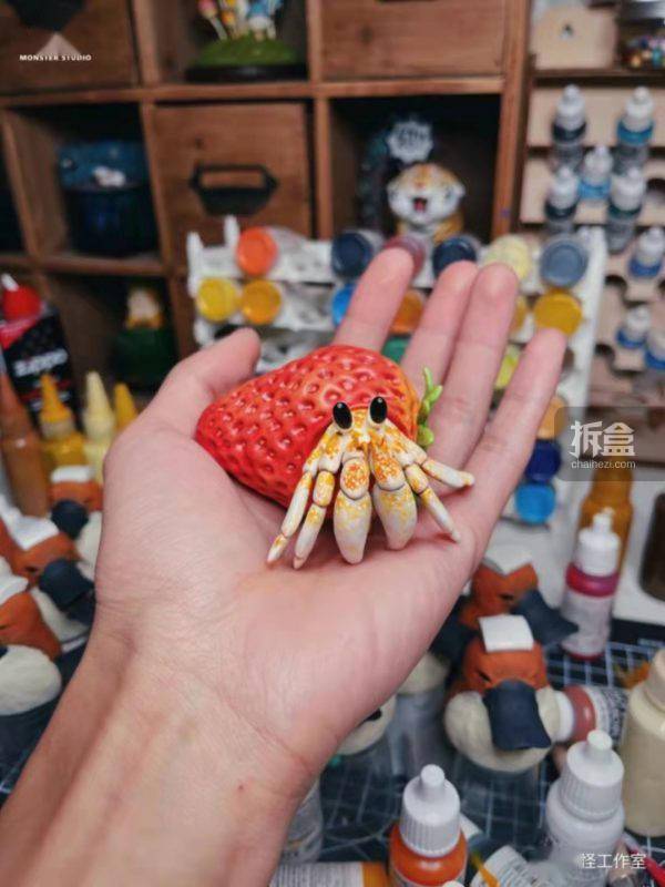 动物园|麓野文化 x 大怪动物园 草莓寄居蟹 仿真动物模型GK