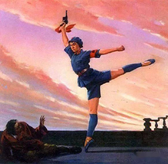 朝鲜画家画的红色娘子军!(附中国画家作品)_演出_舞剧_油画