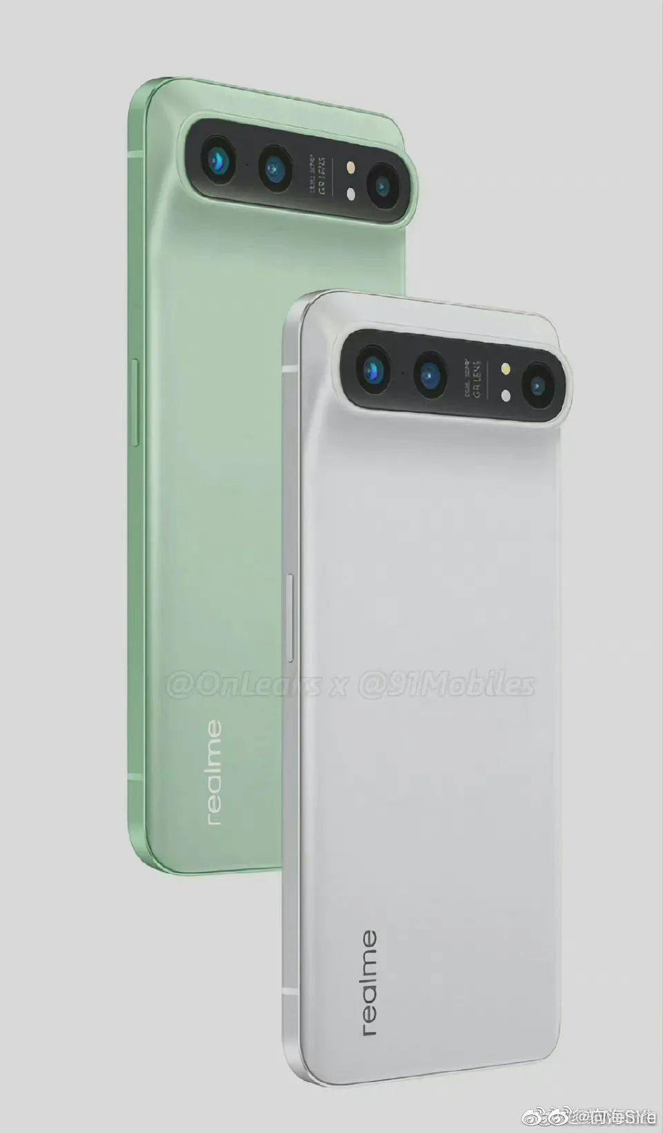 【旗舰】屏下前置+2K屏？疑realmeGT2Pro谍照 横排凸起后置