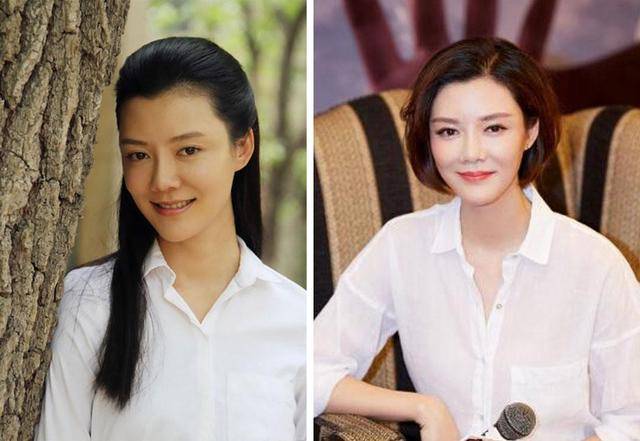 当车晓留着一头长发,终于明白脸偏长的女人,为什么还是短发好看_发型