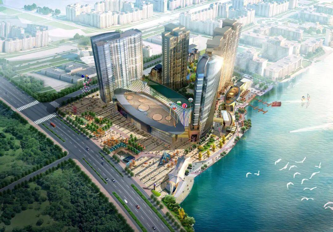 安庆汇峰吾悦广场鸟瞰效果图阜阳淮河吾悦广场效果图未来,吾悦广场