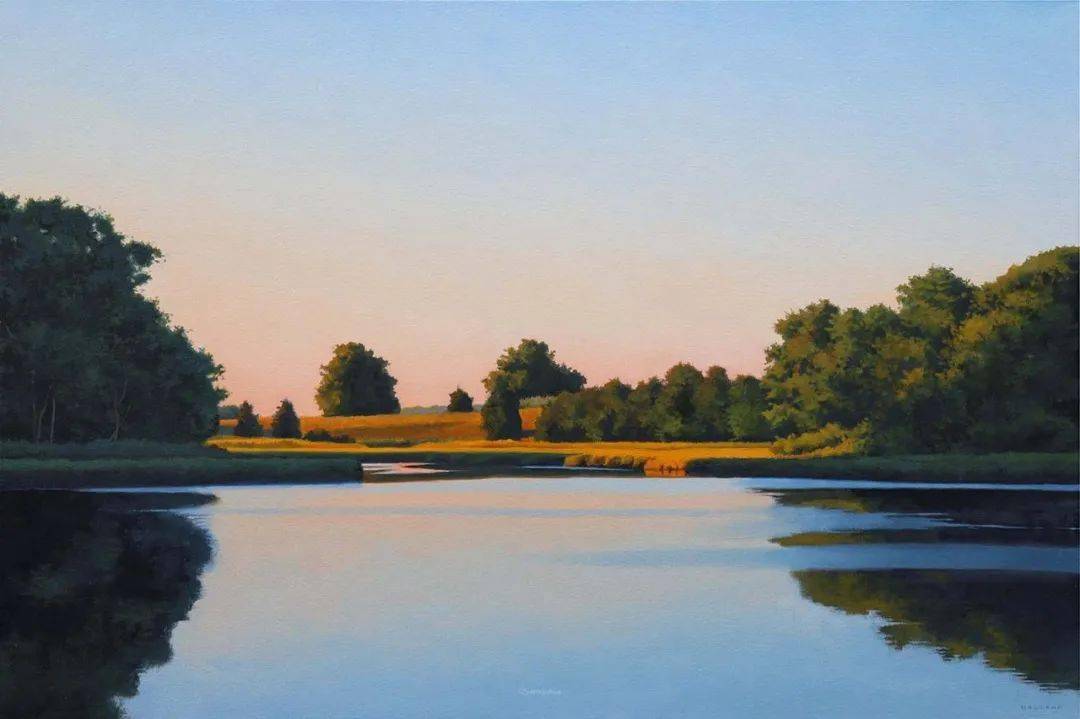风景油画感受宁静与孤独感写实风景油画作品欣赏