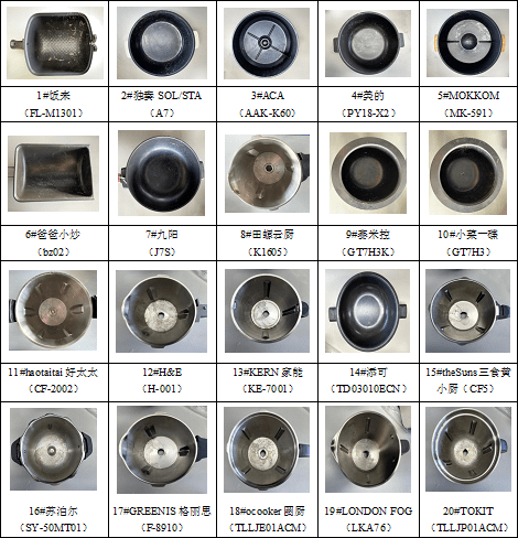 样品|20款料理机测评：九阳样品糊锅，好太太、苏泊尔有烫伤隐患