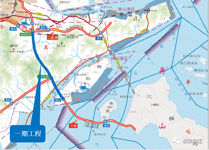 常泰长江大桥首榀预制节段箱梁吊装成功宁波舟山港六横公路大桥工程用