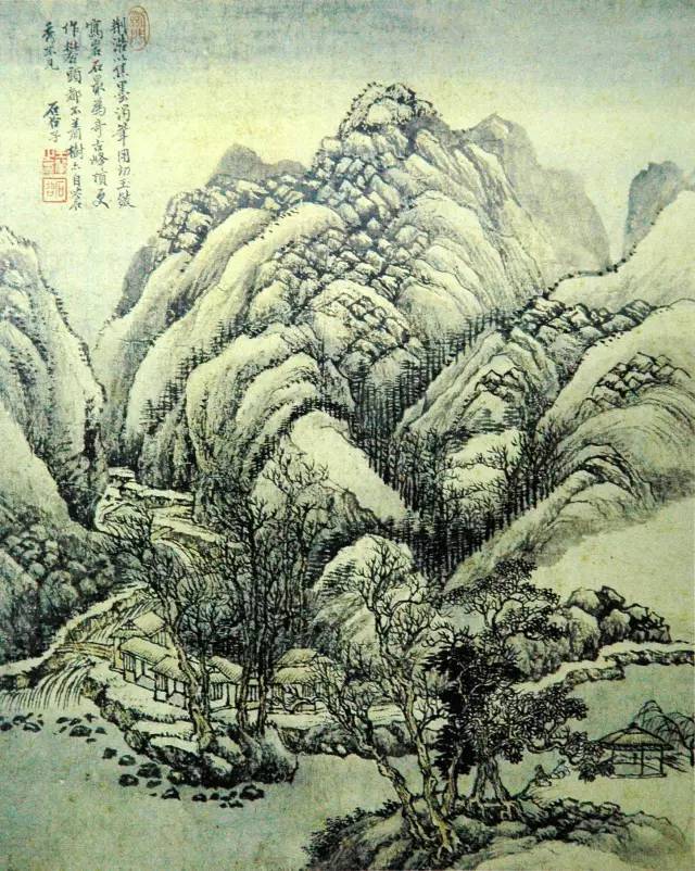 王石谷：仿古山水册_王时敏_王鉴_技法