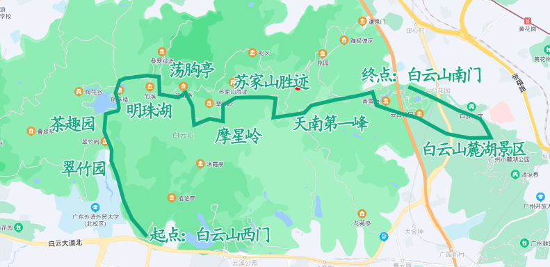 惠州白云嶂登山路线图片