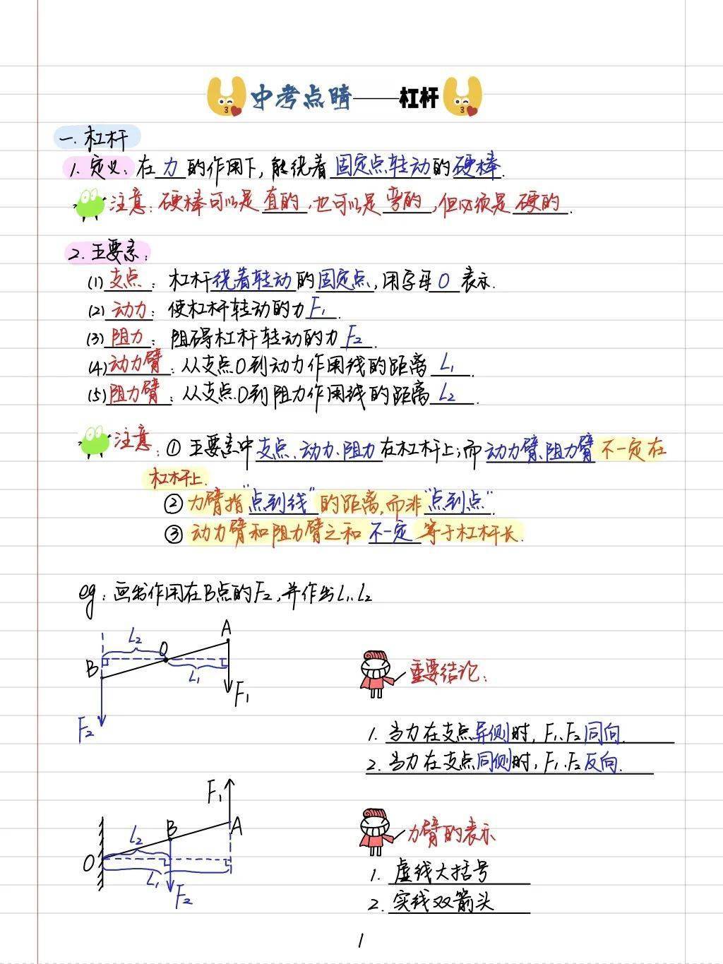 初中物理初三物理学霸笔记老师看了都说好