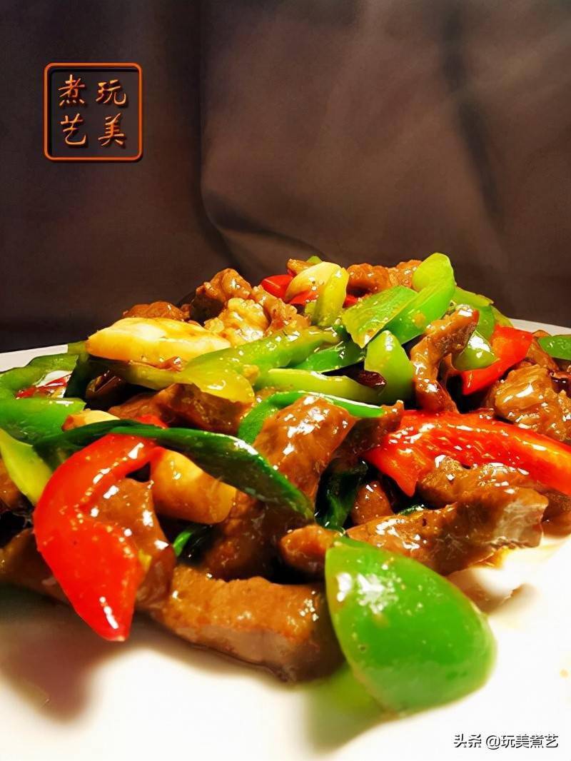 青椒炒牛肉 牛肉片图片