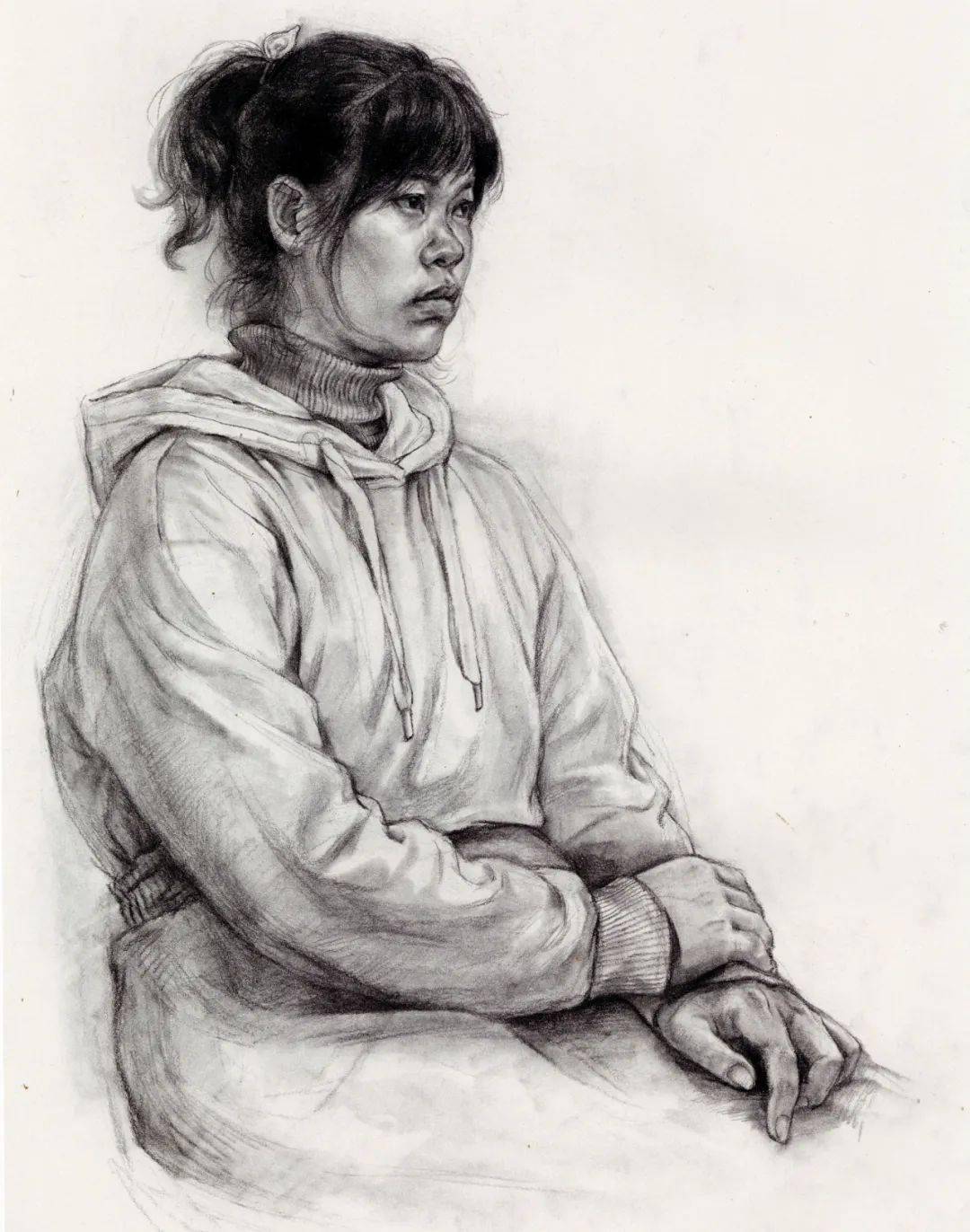 素描半身像写生堪称一绝,想考国美的必看!