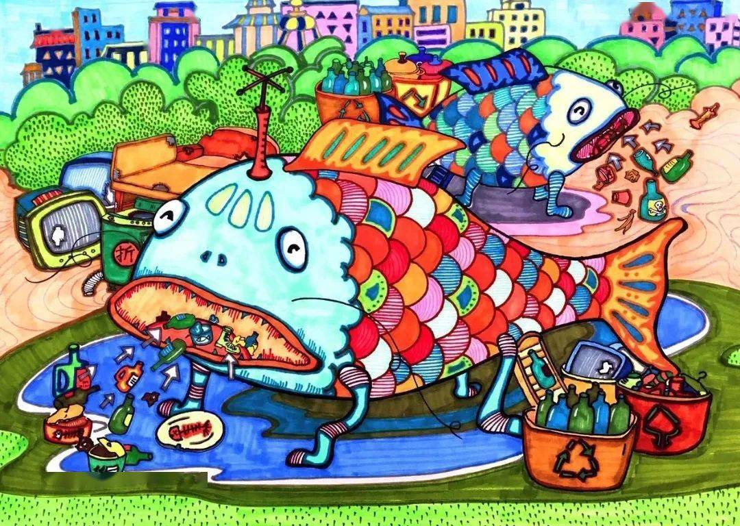 2021垃圾分类手抄报环保儿童画60副经典收藏版