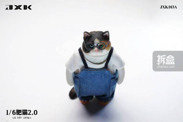 出货 JXK STUDIO 1/6 肥猫2.0 背带裤 有文化的猫 仿真动物模型