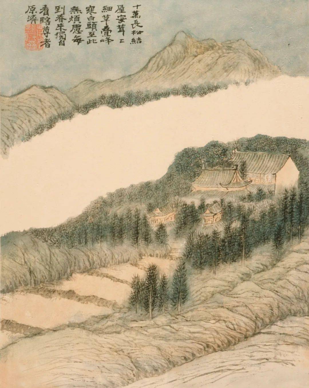 山水册纸本之二石涛 山水册纸本之一石涛 清湘老人写枝山诗意册之十