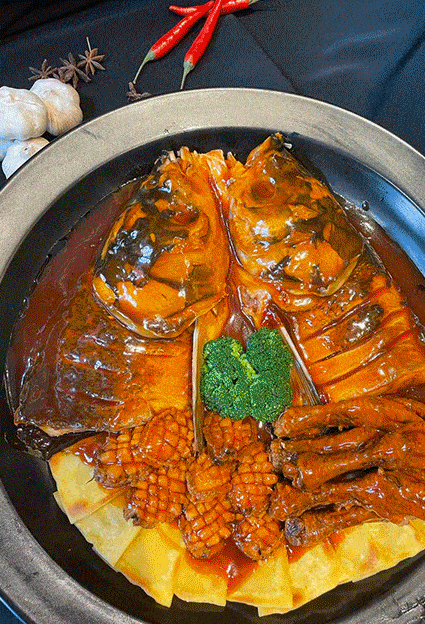 鱼头佛跳墙#品珍四大主厨推荐菜#@品珍总厨乔明耀师傅为您制作时令美