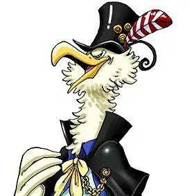 很贴切这种特别的样貌是来源于 白头海雕吗?