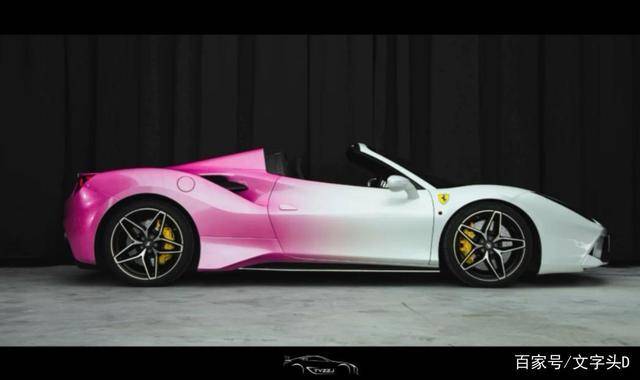 法拉利488搭配渐变色车身简直太美了