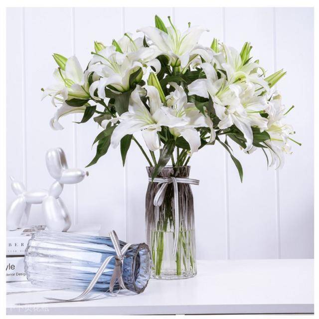 家庭插百合花一般适合什么样的花瓶 5类花瓶图片欣赏 生活 鲜花 玻璃