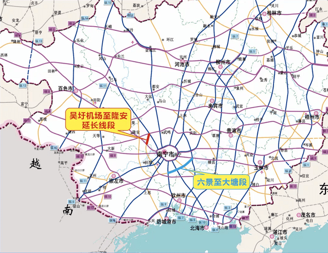 南宁四环高速规划图图片