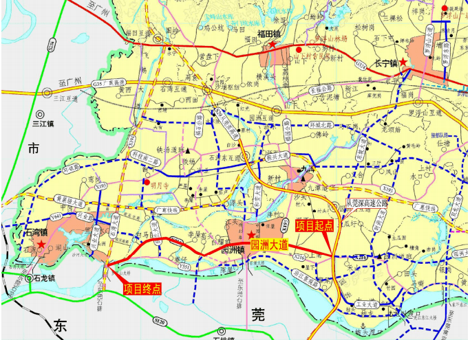 园洲镇 地图图片