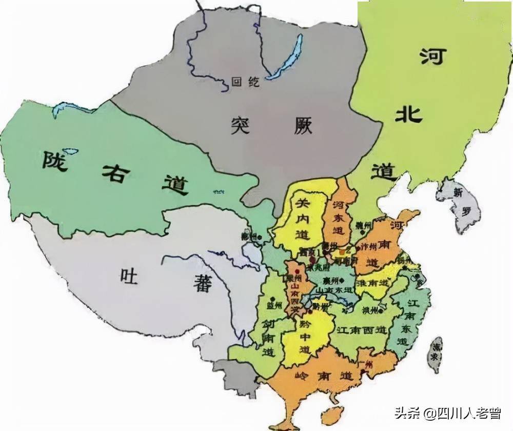 唐朝陇右道高清地图图片