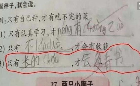 爆笑图片：小学生的“奇葩作业”，爸妈看完追了我5条街