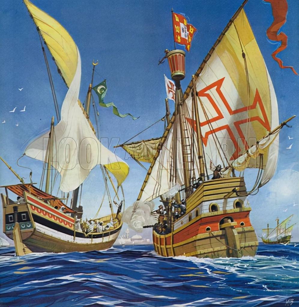 阿拉伯帆船与卡拉维尔帆船的对抗不过,类似的情形早就在印度洋各地