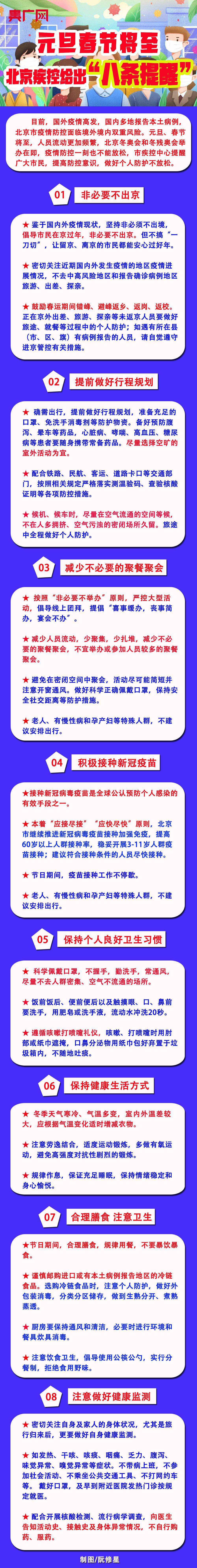 疫情|北京疾控发布8条“元旦春节健康提示”