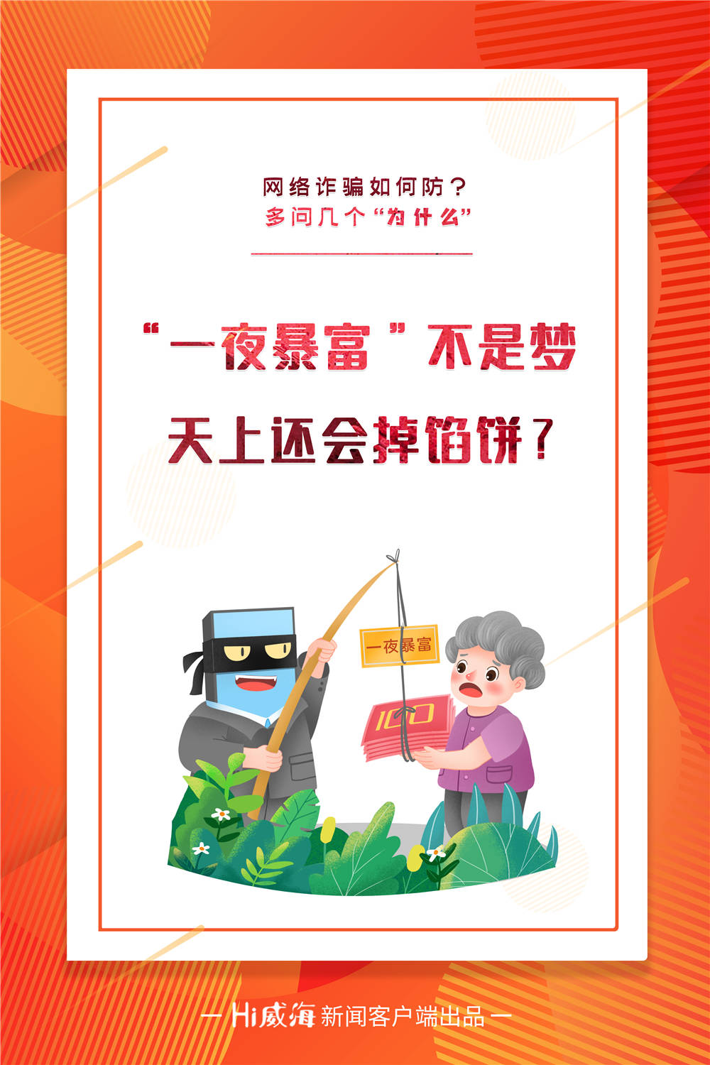 海报丨网络诈骗如何防多问几个为什么