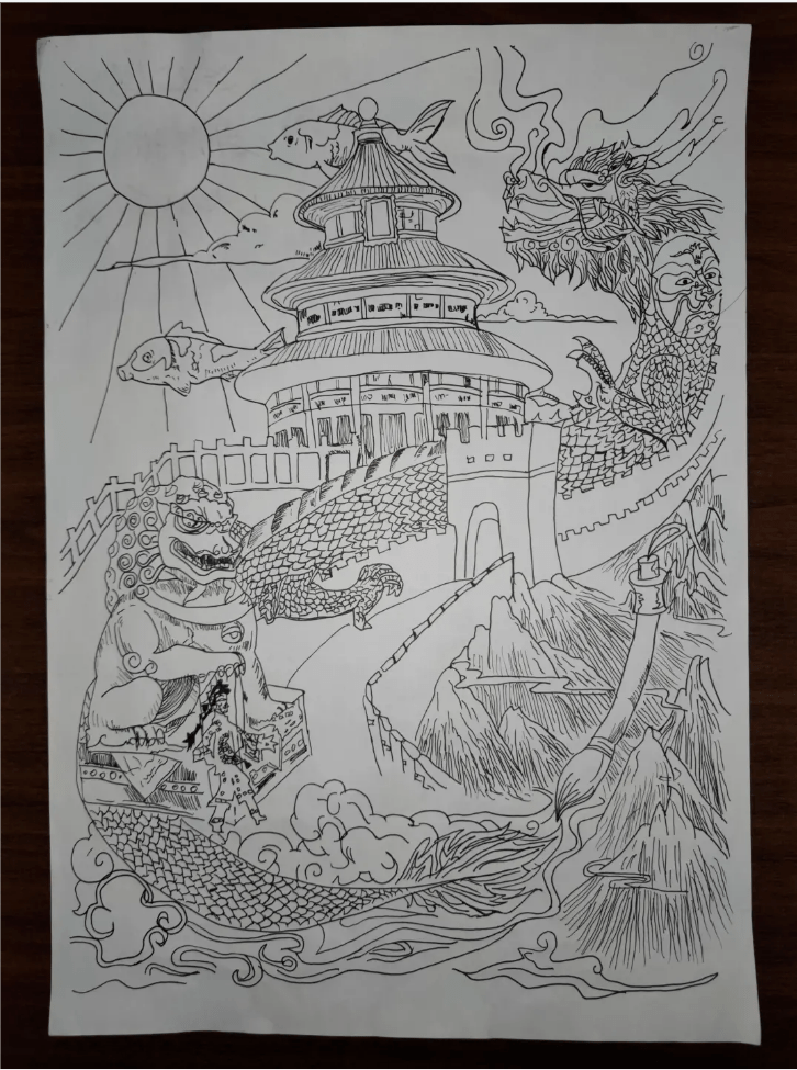 用绘画的方式回味红色经典,传承革命精神