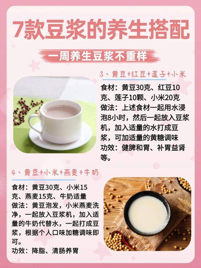 7种豆浆营养搭配